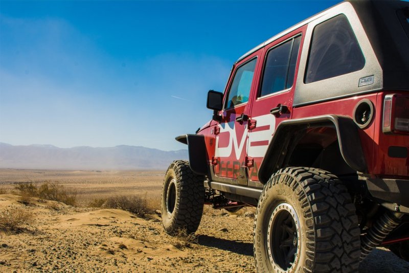 DV8 Offroad 07-18 Jeep Wrangler JK Guardabarros delanteros y traseros de tubo plano