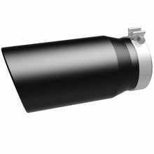 Cargar imagen en el visor de la galería, MagnaFlow Tip Stainless Black Coated Single Wall Round Single Outlet 6in Dia 5in Inlet 13in L