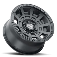 Cargar imagen en el visor de la galería, ICON Thrust 17x8.5 6x120 0mm Offset 4.75in BS Rueda negra satinada