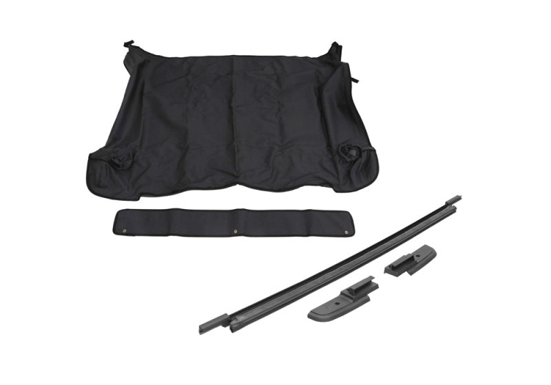 Rampage 2018-2022 Jeep Wrangler(JL) cubierta Tonneau de 4 puertas con kit de barra de portón trasero - Black Diamond
