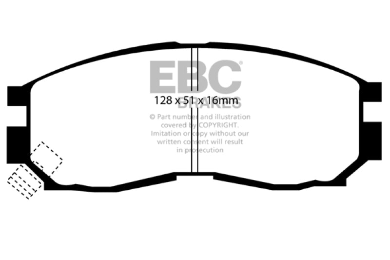 EBC 95-99 Chrysler Sebring Coupe 2.0 Pastillas de freno delanteras Yellowstuff