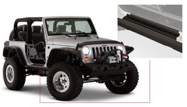 Bushwacker 07-18 Jeep Wrangler Trail Armor Panel basculante y cubierta de placa de umbral - Negro