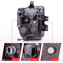 Cargar imagen en el visor de la galería, ANZO 2008-2010 Ford F-250 Faros delanteros con proyector con halo negro (CCFL)
