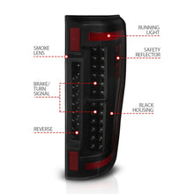 Cargar imagen en el visor de la galería, Luces traseras LED ANZO 2017+ Ford F-250 - Negro/Ahumado