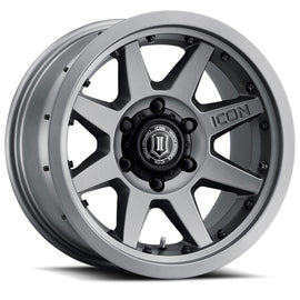 ICON Rebound Pro 17x8.5 6x5.5 0mm Offset 4.75in BS Rueda de titanio de 106.1mm de diámetro