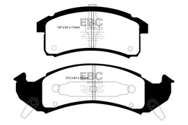 EBC 92-93 Buick Le Sabre (FWD) 3.8 Pastillas de freno delanteras Yellowstuff