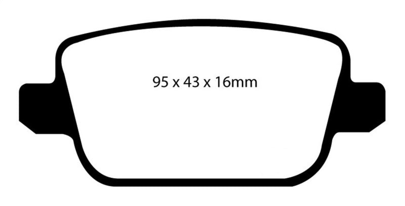 EBC 07-12 Land Rover LR2 3.2 Pastillas de freno traseras Yellowstuff