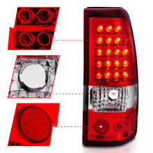 Cargar imagen en el visor de la galería, ANZO 2003-2006 Chevrolet Silverado 1500 luces traseras LED rojo/transparente