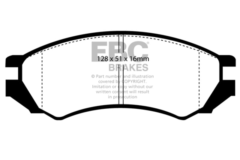 EBC 91-93 Nissan NX 2.0 (ABS) Pastillas de freno delanteras Yellowstuff