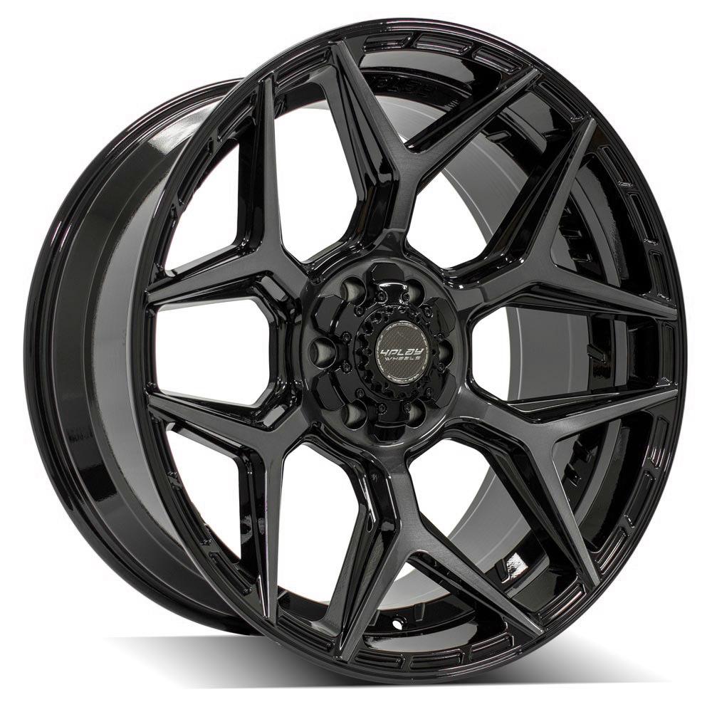 4PLAY Gen3 4P06 22x10 6x135mm & 6x5.5" Gloss Black w/ Brushed Face & Tinted Clear