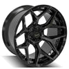 4PLAY Gen3 4P06 22x12 5x5" & 5x5.5" Gloss Black w/ Brushed Face & Tinted Clear
