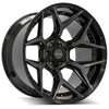 4PLAY Gen3 4P06 22x12 6x135mm & 6x5.5" Gloss Black w/ Brushed Face & Tinted Clear