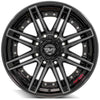 4PLAY Gen2 4P08 20x10 8x170mm Gloss Black w/ Brushed Face & Tinted Clear