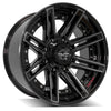 4PLAY Gen2 4P08 20x10 8x180mm Gloss Black w/ Brushed Face & Tinted Clear