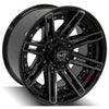 4PLAY Gen2 4P08 20x10 8x180mm Gloss Black w/ Brushed Face & Tinted Clear