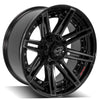 4PLAY Gen2 4P08 22x10 5x5" & 5x5.5" Gloss Black w/ Brushed Face & Tinted Clear