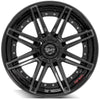 4PLAY Gen2 4P08 22x10 6x135mm & 6x5.5" Gloss Black w/ Brushed Face & Tinted Clear