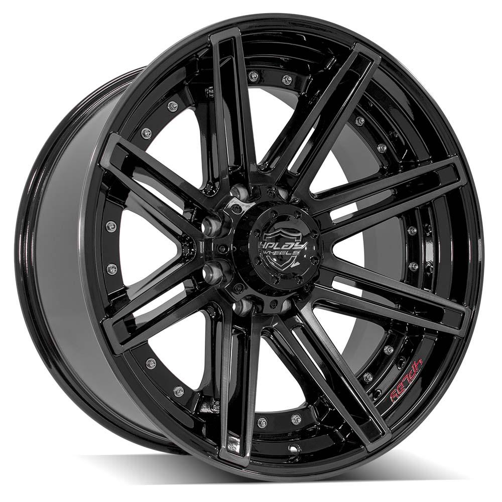 4PLAY Gen2 4P08 22x10 8x170mm Gloss Black w/ Brushed Face & Tinted Clear