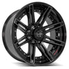 4PLAY Gen2 4P08 22x10 8x180mm Gloss Black w/ Brushed Face & Tinted Clear