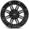 4PLAY Gen2 4P08 22x12 5x5" & 5x5.5" Gloss Black w/ Brushed Face & Tinted Clear