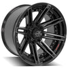 4PLAY Gen2 4P08 22x12 6x135mm & 6x5.5" Gloss Black w/ Brushed Face & Tinted Clear