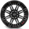 4PLAY Gen2 4P08 22x12 8x6.5" Gloss Black w/ Brushed Face & Tinted Clear
