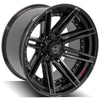 4PLAY Gen2 4P08 22x12 8x6.5" Gloss Black w/ Brushed Face & Tinted Clear
