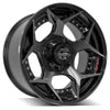 4PLAY Gen2 4P50 20x10 6x135mm & 6x5.5" Gloss Black w/ Brushed Face & Tinted Clear