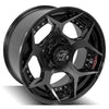 4PLAY Gen2 4P50 20x10 6x135mm & 6x5.5" Gloss Black w/ Brushed Face & Tinted Clear