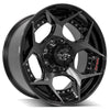 4PLAY Gen2 4P50 20x10 8x170mm Gloss Black w/ Brushed Face & Tinted Clear