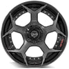 4PLAY Gen2 4P50 22x10 5x5" & 5x5.5" Gloss Black w/ Brushed Face & Tinted Clear