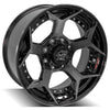 4PLAY Gen2 4P50 22x10 8x180mm Gloss Black w/ Brushed Face & Tinted Clear