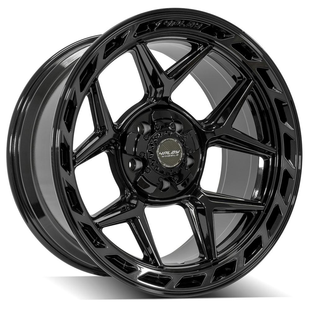 4PLAY Gen3 4P55 20x10 5x5" & 5x5.5" Gloss Black w/ Brushed Face & Tinted Clear