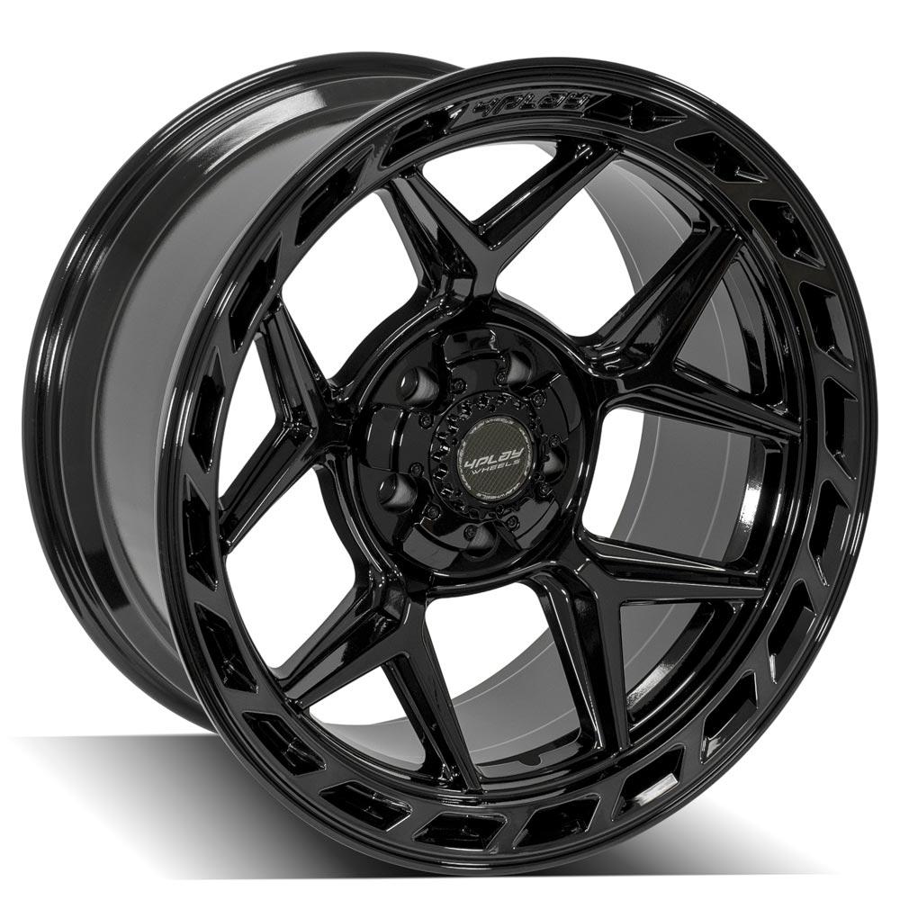 4PLAY Gen3 4P55 20x10 5x5" & 5x5.5" Gloss Black w/ Brushed Face & Tinted Clear