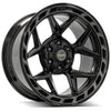 4PLAY Gen3 4P55 20x10 6x135mm & 6x5.5" Gloss Black w/ Brushed Face & Tinted Clear