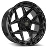 4PLAY Gen3 4P55 22x10 5x5" & 5x5.5" Gloss Black w/ Brushed Face & Tinted Clear