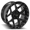 4PLAY Gen3 4P55 22x10 5x5" & 5x5.5" Gloss Black w/ Brushed Face & Tinted Clear