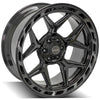 4PLAY Gen3 4P55 22x10 6x135mm & 6x5.5" Gloss Black w/ Brushed Face & Tinted Clear