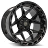 4PLAY Gen3 4P55 22x12 5x5" & 5x5.5" Gloss Black w/ Brushed Face & Tinted Clear
