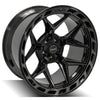 4PLAY Gen3 4P55 22x12 5x5" & 5x5.5" Gloss Black w/ Brushed Face & Tinted Clear
