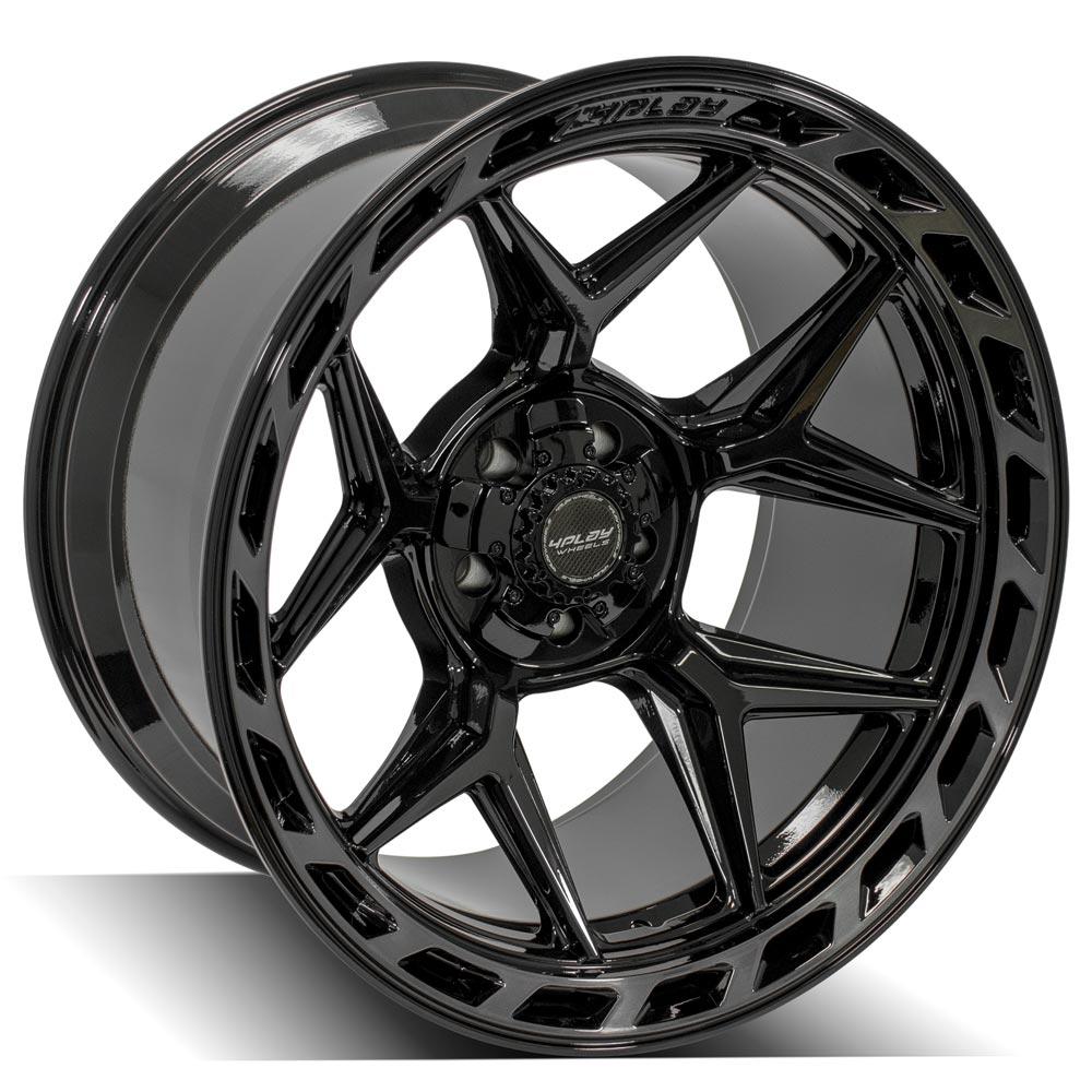 4PLAY Gen3 4P55 22x12 5x5" & 5x5.5" Gloss Black w/ Brushed Face & Tinted Clear
