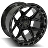 4PLAY Gen3 4P55 22x12 6x135mm & 6x5.5" Gloss Black w/ Brushed Face & Tinted Clear