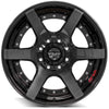 4PLAY Gen2 4P60 20x10 8x6.5" Gloss Black w/ Brushed Face & Tinted Clear