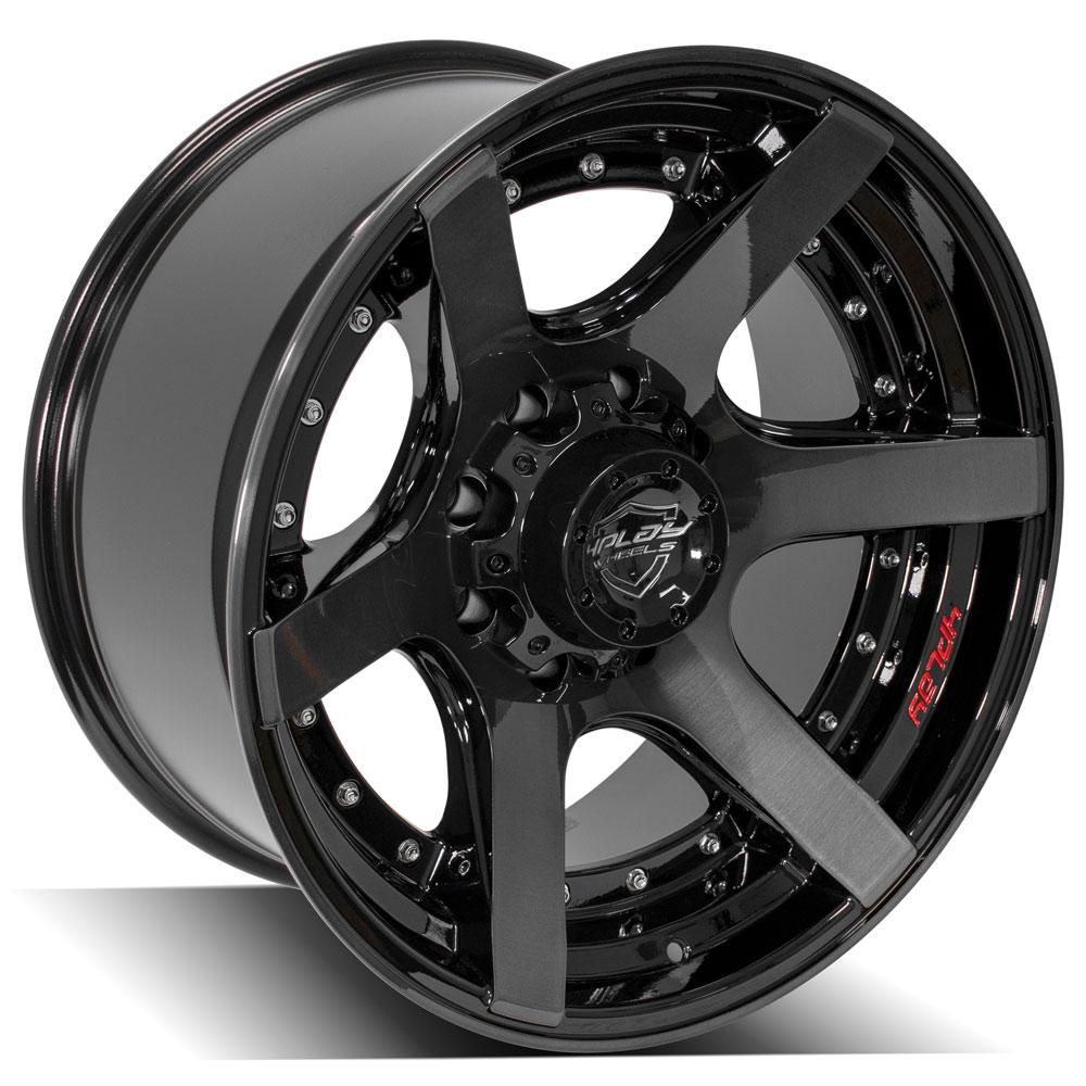 4PLAY Gen2 4P60 20x10 8x6.5" Gloss Black w/ Brushed Face & Tinted Clear