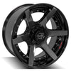 4PLAY Gen2 4P60 22x10 5x5" & 5x5.5" Gloss Black w/ Brushed Face & Tinted Clear