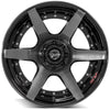 4PLAY Gen2 4P60 22x12 6x135mm & 6x5.5" Gloss Black w/ Brushed Face & Tinted Clear