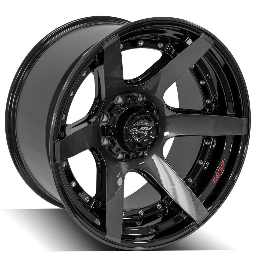 4PLAY Gen2 4P60 22x12 8x6.5" Gloss Black w/ Brushed Face & Tinted Clear