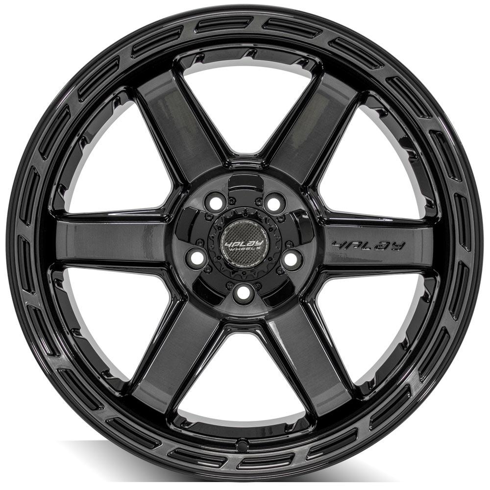 4PLAY Gen3 4P63 20x10 5x5" & 5x5.5" Gloss Black w/ Brushed Face & Tinted Clear