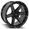 4PLAY Gen3 4P63 22x10 5x5" & 5x5.5" Gloss Black w/ Brushed Face & Tinted Clear