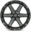 4PLAY Gen3 4P63 22x10 6x135mm & 6x5.5" Gloss Black w/ Brushed Face & Tinted Clear